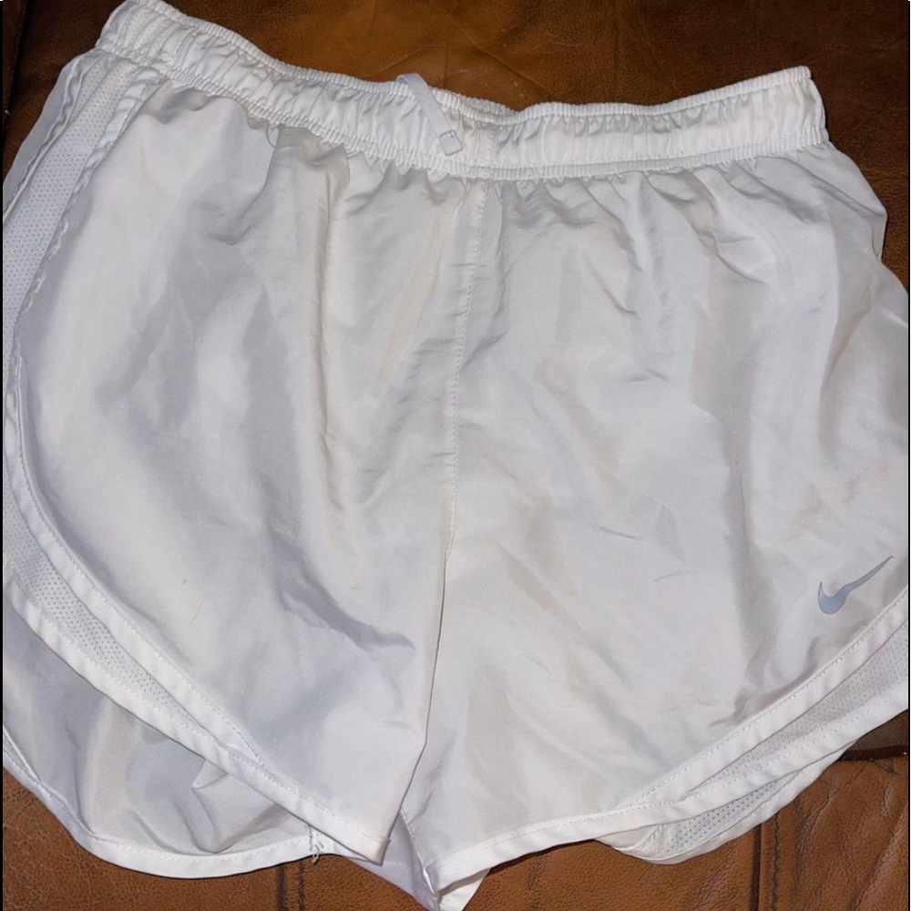 White Nike shorts size medium
